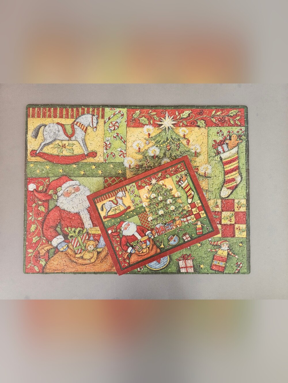 LANG "Patchwork Christmas" 500 Piece Jigsaw Puzzle By Susan Winget Complete EUC
